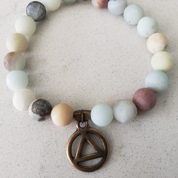 Black Gold Amazonite Recovery Stretch Bracelet - Picture 1 of 5